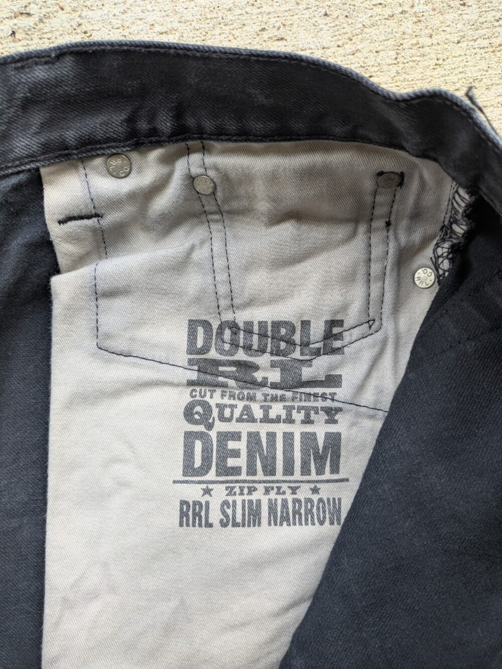 RRL Ralph Lauren Black Slim Narrow Jeans - Picture 7 of 11
